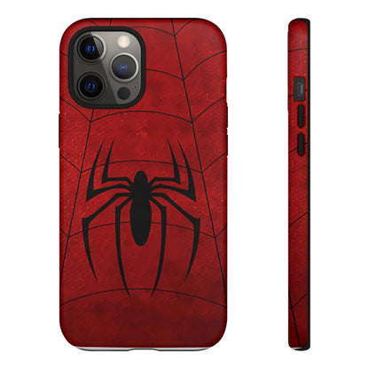 Spider Emblem Tough Phone Case — Red Web Armor
