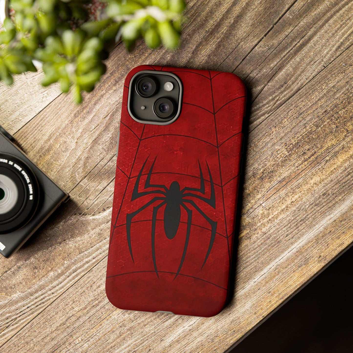 Spider Emblem Tough Phone Case — Red Web Armor