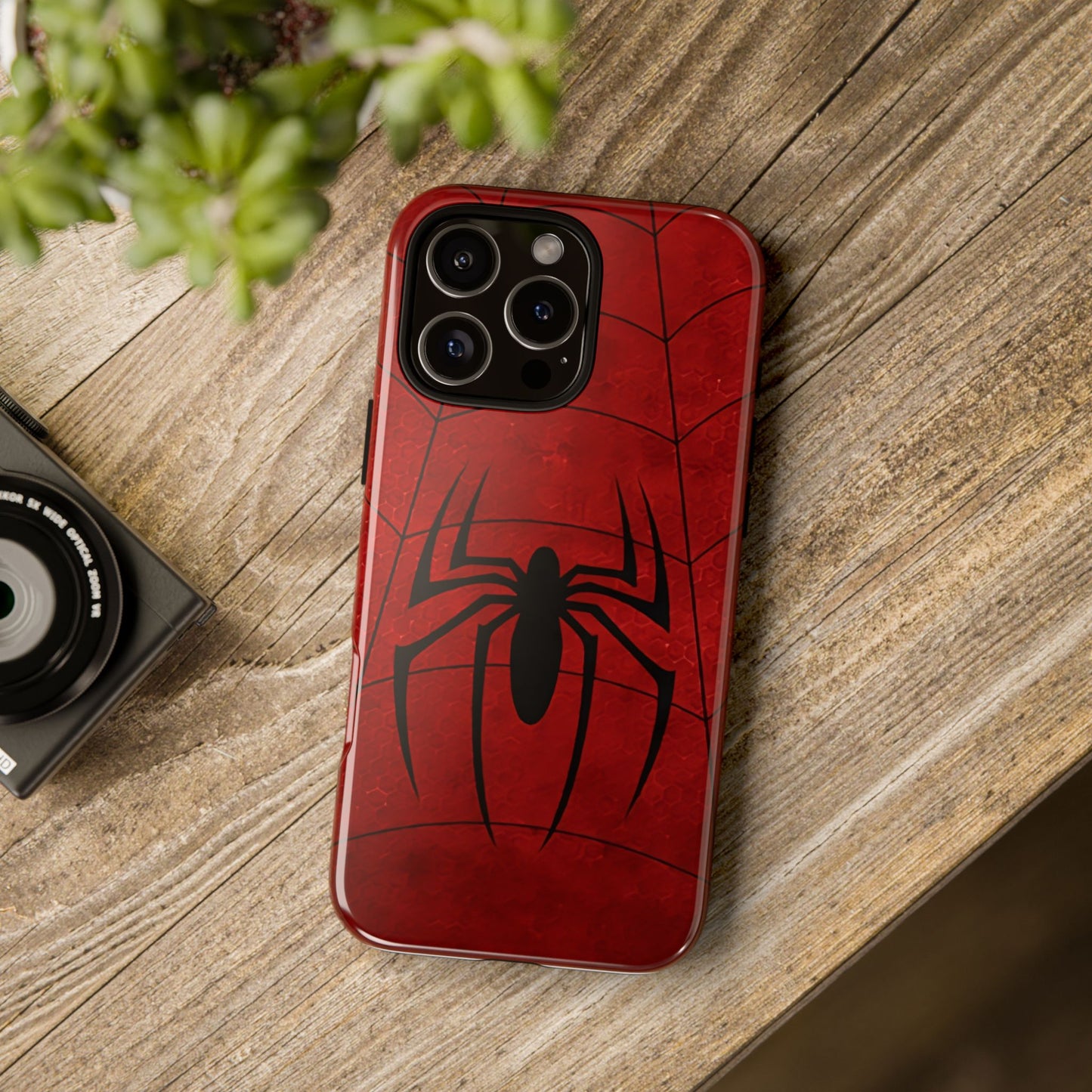 Spider Emblem Tough Phone Case — Red Web Armor