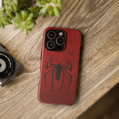 Spider Emblem Tough Phone Case — Red Web Armor